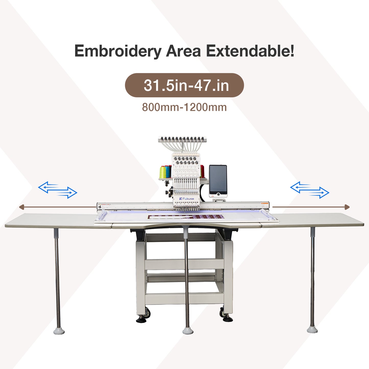 FOKUSE 15-Needle Single Head Embroidery Machine